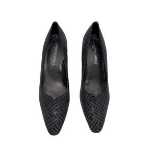 Robert Capucci grey block heel almond toe Y2K leather Italian‎ made Size 9 1/2